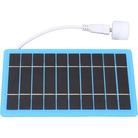 Rosvola Kleines 5V 5W Solarpanel, tragbares USB-Ladegerät mit weißem Licht für Outdoor-Camping, Wandern und Angeln (1/5)