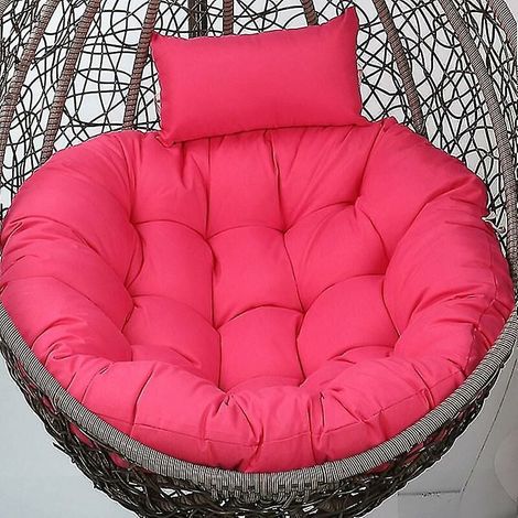 Coussin de chaise d'oeuf, coussin de chaise d'oeuf suspendu uniquement coussin de chaise suspendue d'extérieur coussin de chaise papasan de remplacement épais rond coussin de chaise balanoire Gard (1/5)