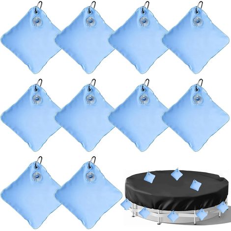 Sacs d'eau Lourds pour Couverture de Piscine,10 Pièces Poids pour Abris de Piscine Enterrés,Sac Lestage Eau Bache Piscine,Accessoires pour Couverture de Piscine,pour Bâches de Piscine (1/5)