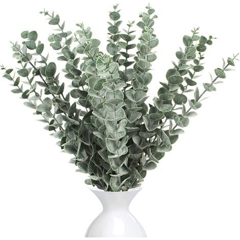 Branches D'eucalyptus Artificielle Faux Branche 30pcs Eucalyptus Artificiel pour Fête Mariage Décoration de Maison (Forfait C) (1/4)