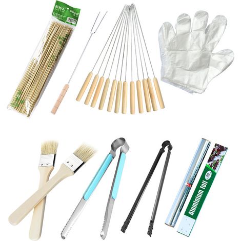 Ensemble barbecue 12 pièces - Kit complet pour grillades intérieures et extérieures avec brochettes et accessoires. - AquaForge (1/5)