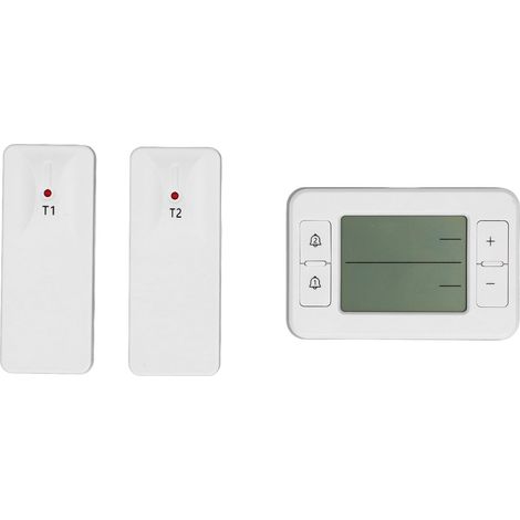 Thermomètre Réfrigérateur Digital Sans Fil 2 Capteurs Alarme Sonore Intérieur Extérieur Congélateur Cuisine (1/5)