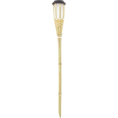 Xanlite – Balise solaire LED en bambou 74 cm – Indice IP44, lumière blanche chaude, autonomie 8h – SOBABAM (1/5)