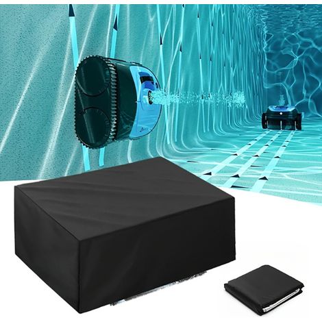 Housse de protection noire en polyester 420D pour nettoyeur de piscine – Dimensions : 50 x 45 x 30 cm – Idéale pour jardin et terrasse – Anti-poussière et résistante aux intempéries (1/3)