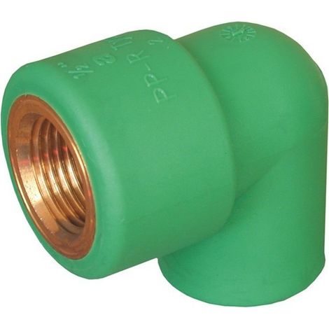 Raccordo a gomito con attacco filettato F 25mm per 1/2" Aquatherm 1070025094