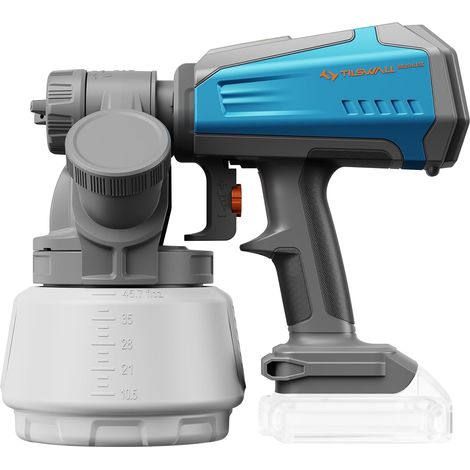 Pistolet a Peinture sans Fil Shark700, Pistolet Peinture Électrique avec Moteur sans Balais, Réservoir Latéral 1300 ML, Compatible avec Les Batteries 18V (sans Batterie) pour Maison (1/5)