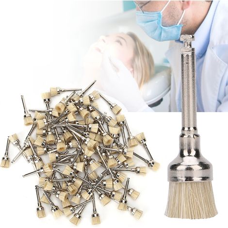100 Brosses à Polir Dentaires en Nylon pour Prothèses Dentaires - Lot avec Boîte de Rangement (1/5)