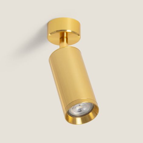 Strahler-Lampenfassung Aluminium für GU10 Glühbirnen Quartz Gold
