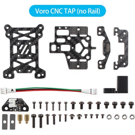 Voro CNC TAP Carbonfaser-Nivellierkit, ultraleichte Struktur, 0,4 μm Präzision, Omron EE-SX398 Sensor, Hochtemperaturwiderstand für Vor 2.4 / Trident 3D-Drucker (ohne Linearführungsschiene)