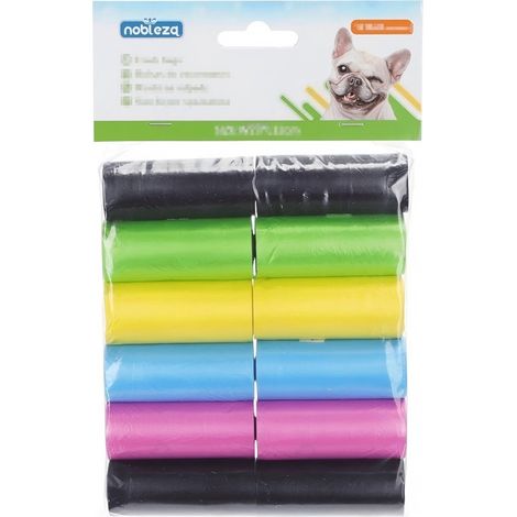 Sacs pour animaux Nobleza Basic, 12 rouleaux de 15 sacs chacun