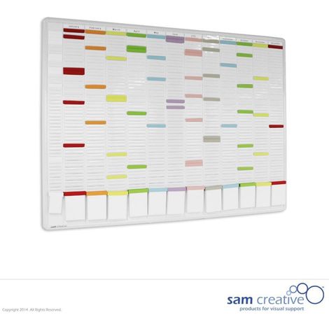 Planificateur de cartes année 13 colonnes 50 emplacements 90x124 cm