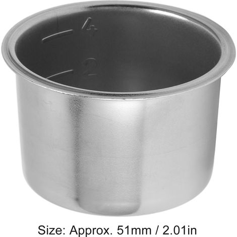 Ortviai Filtre à café en acier inoxydable 51 mm, sans pression, 4 tasses, conception monobloc et perforée (1/4)
