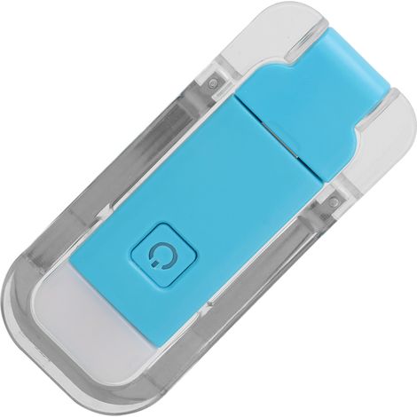 Lampe de lecture LED marque-page rechargeable USB, 3 niveaux de luminosité, lumière blanche chaude, lampe de lecture portable à pince pour la lecture nocturne, bleue (1/5)
