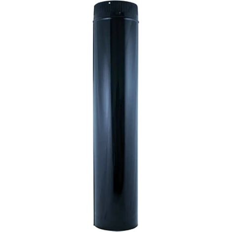 TUBO STUFA VETRIFICATO NERO - 110X0,5 MM