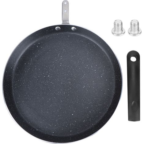 Poêle à frire antiadhésive 10 pouces grande taille pour induction, cuisson radiateur, outil de cuisine pour petit-déjeuner, crêpe, œuf, pizza (1/5)