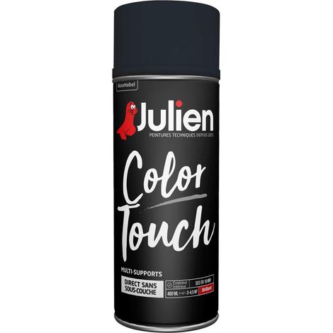 Julien – Bombe de peinture aérosol brillante 400 ml – Multi-supports : bois, métal, verre – Séchage rapide 10 min – Fini impeccable