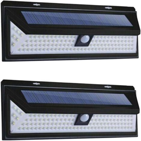 118 LED-Solarleuchte – Wandleuchte mit PIR-Bewegungssensor – 1000 Lumen Beleuchtung – IP65 wasserdicht für den Einsatz im Garten im Freien.