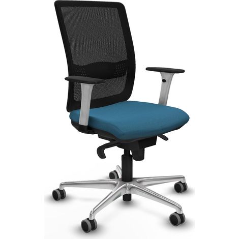 Chaise piqueras y crespo Haches aluminium filet noir bras blancs (1/2)