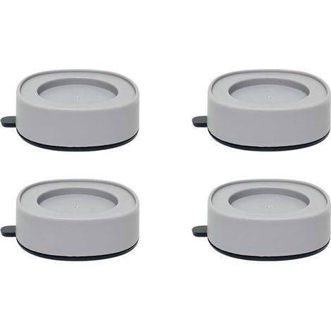4 Pièces Pied Anti Vibration Machine à Laver Gris, Patins Anti-Vibration Universels avec Grande Ventouse, Amortisseurs Antidérapants pour Lave-Linge, Sèche-Linge et Appareils Ménagers  [Classe énergét (1/5)
