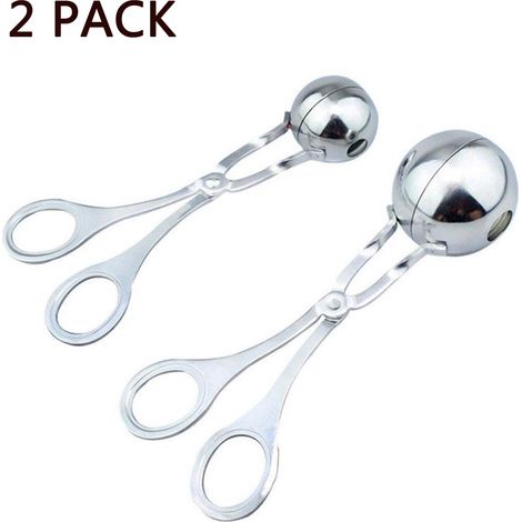 Emballage De Boulettes De Viande - Pince À Boulettes En Acier Inoxydable - Pour Viande, Pâtisserie, Salade, BBQ - 2 Pièces (1/5)