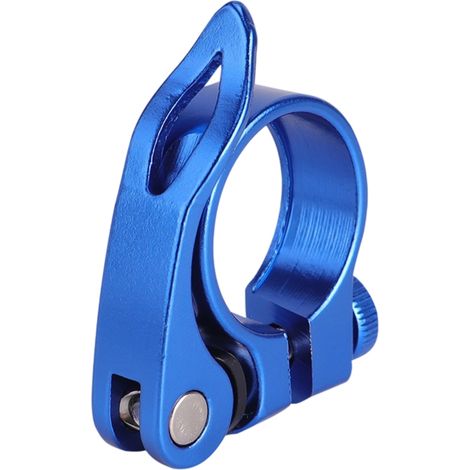 Collier De Selle - Aluminium 6050 T6 - Diamètre De Collier 31,8 Mm - Pour Tiges De Selle 27,2 Mm Et 28,6 Mm - Bleu - 1 Pièce (1/5)