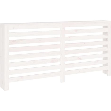 Cache-radiateur Blanc 169x19x84 cm Bois massif de pin