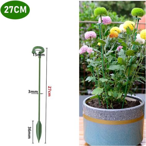 (10 pièces, 27 cm) Supports pour plantes, supports pour papillons, orchidées et fleurs en pot, tiges de fixation réutilisables pour la protection des légumes, outil de jardinage (1/4)