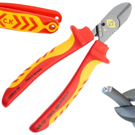 Coupe-câble électrique de 160 mm avec cisaillement à vis, cordon prêt à l'emploi, coupe-câble robuste pour électricien, cisaille T39081A (1/5)