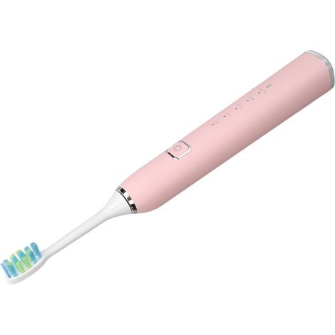 Elektrische Zahnbürste mit 5 Reinigungsmodi, wasserdichter Ladestation (IPX7), 1200-mAh-Akku, smarte Zahnbürste mit Bürstenkopf, pink, ideal für Zuhause und unterwegs (1/5)