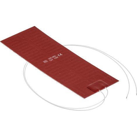 Tapis chauffant en silicone Rectangle RS PRO, 12 V c.c., 15 W, 75 x 200mm ( Prix pour 1 )