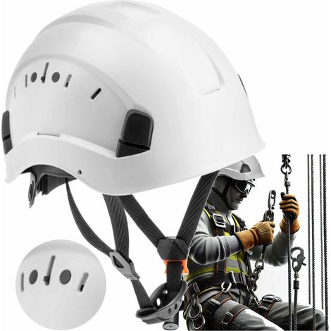 Casque de sécurité réglable en hauteur avec ventilation fermée, casque de sécurité HT5K197 DIEMEL blanc (1/5)
