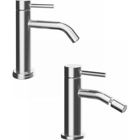 Coppia miscelatori Lavabo, Bidet senza Scarico Slim in Ottone Cromato Mod. Bette (1/3)