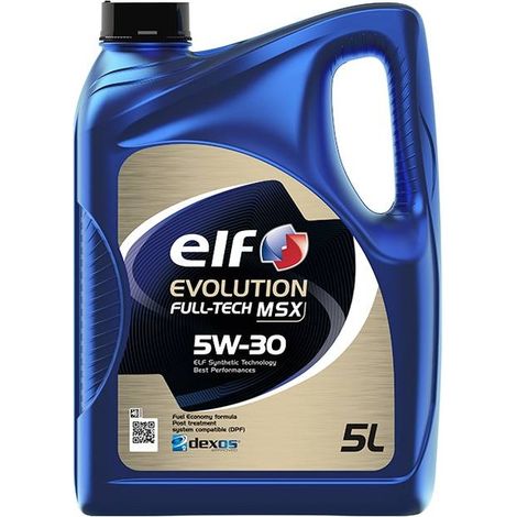 ELF OIL 5W30 5L EVOLUTION FULL TECH MSX / C3 / SN/CF / 502.00 505.01 / 229.52 / LL04 / DEXOS 2