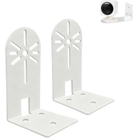 2 Pack Wall Mount for Surveillance Camera, Adhesive Mounting without Drilling in Solid Aluminum, Compatible with Mini Pan Tilt, Indoor Cam E220, Outdoor Camera Support (1/5)