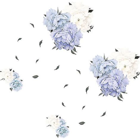 2 Bögen Blumen-Wandtattoo (1/3)