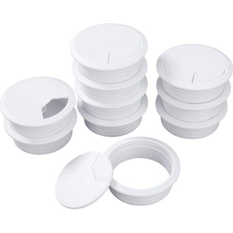Grommet Câble Bureau - 60 mm - Plastique ABS - Pour Organisation Câbles Table de Travail - 10 Pièces (1/5)