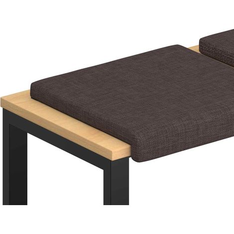 Bankkissen 2 pcs Stoff Dunkelbraun Tiefe 35 cm vidaXL (1/5)