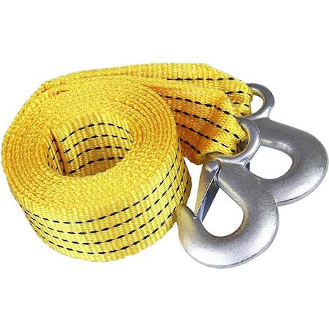 Câble de remorquage pour voiture, corde de remorque robuste, sangle de traction, crochets-- (1/5)