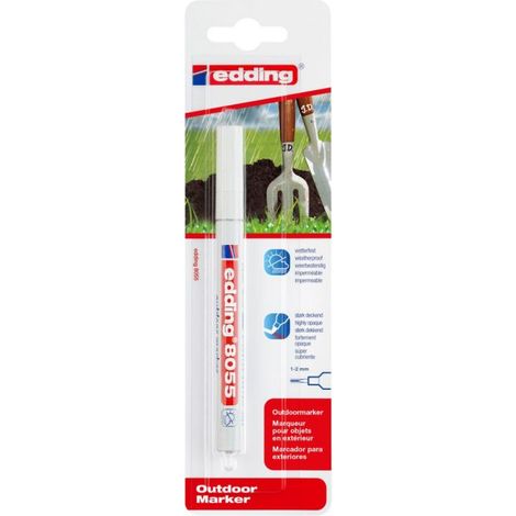 Edding marcador permanente para exterior 8055 blanco blister -1und-
