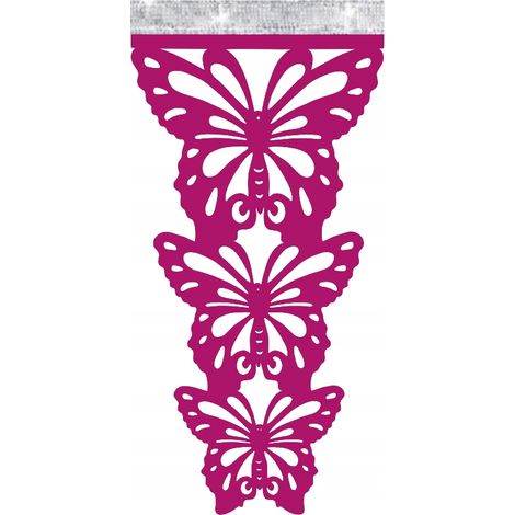 Moderner Paravent mit durchbrochenem Muster und verspielten rosa Schmetterlingen im Frühlingsstil, 90 cm hoch