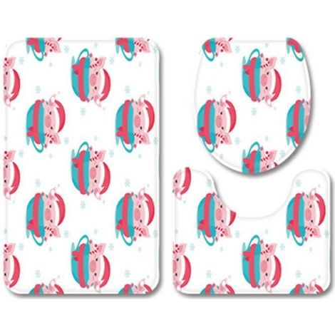 Tapis de toilette - - M1-Noël - Non Slip - Absorbant - Lavable à la machine - 45x75cm (1/3)