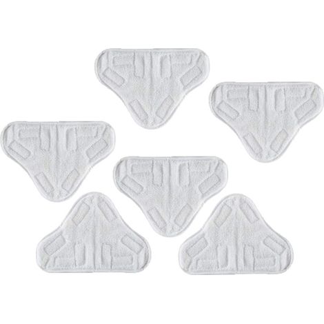 VURAHOME - Lot de 6 Chiffons Microfibres Lavables pour Balai Vapeur H20 X5 (1/4)