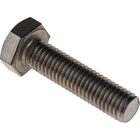 Vis à tête hexagonale, Acier Inoxydable A2 304 Brut, M10 x 40mm ( Prix pour Sachet de 25 )