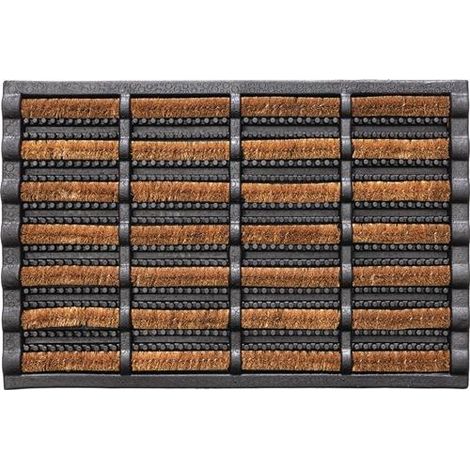 Felpudo negro/natural 60% goma/40% coco L600xW400xS25mm (1/4)