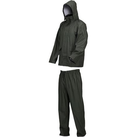 1PZ Industrial Starter IMPERMEABILE COMPLETO LLUVIA Col. Verde Mis. XXL