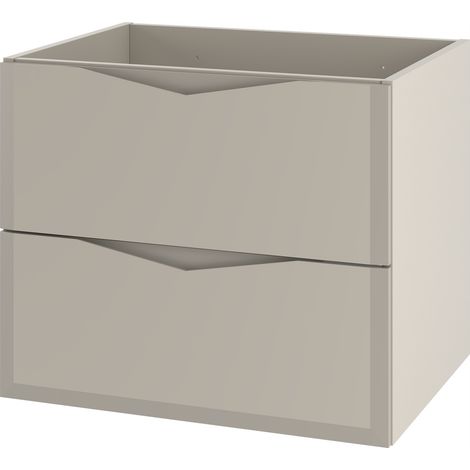 Meuble de salle de bain sous vasque suspendu DELICA cachemire 60 cm