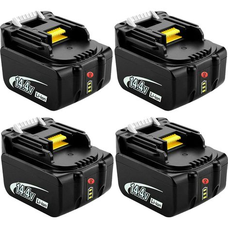 4X Batterie 14,4V 5,0Ah pour Makita BL1430 BL1415 BL1440 BL1415N 196875-4 194558-0 195444-8 196388-5 194065-3 pour Makita BDA BDF BFR BGA BHR BJV BTD BTS TD13 Series Makita Power tool (1/5)