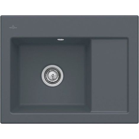 V&B Spüle SUBWAY 45 COMPACT 650x510mm Be li Handbetätigung graphit