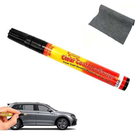Penna per cancellare graffi, penna per riparare graffi per auto, applicatore trasparente per graffi per auto per tutte le auto, gomma per auto profonda (Transparent-1pc) (1/5)