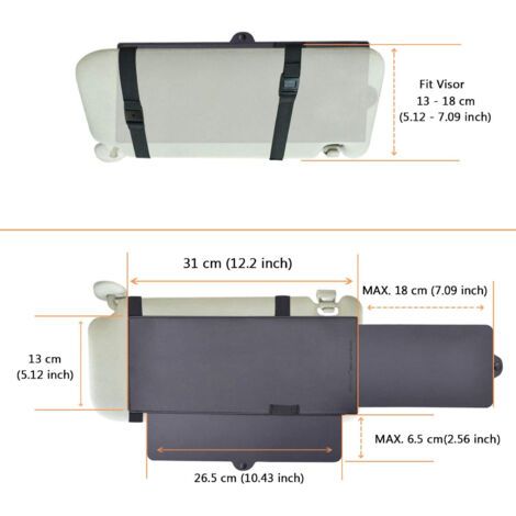 Prolunga parasole auto polarizzata, protezione UV, comfort di guida, accessori interni veicolo, 1 pezzo (1/4)